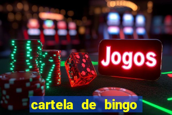 cartela de bingo pra imprimir